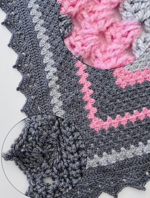 Châle Gris et Rose — tous les coloris disponibles