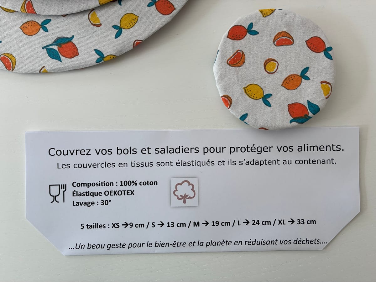 Lot de 5 charlottes alimentaires — tous les coloris disponibles